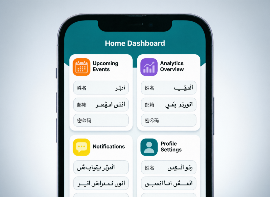 Mobile UI showing clear AI content authenticity labels on Arabic posts