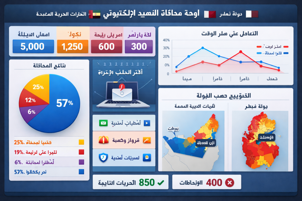 Arabic phishing simulation dashboard for UAE and Qatar organizations