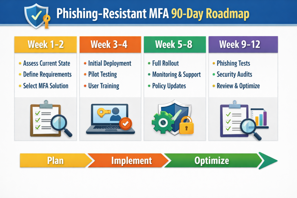 90-day roadmap for migrating from SMS OTP to phishing resistant MFA