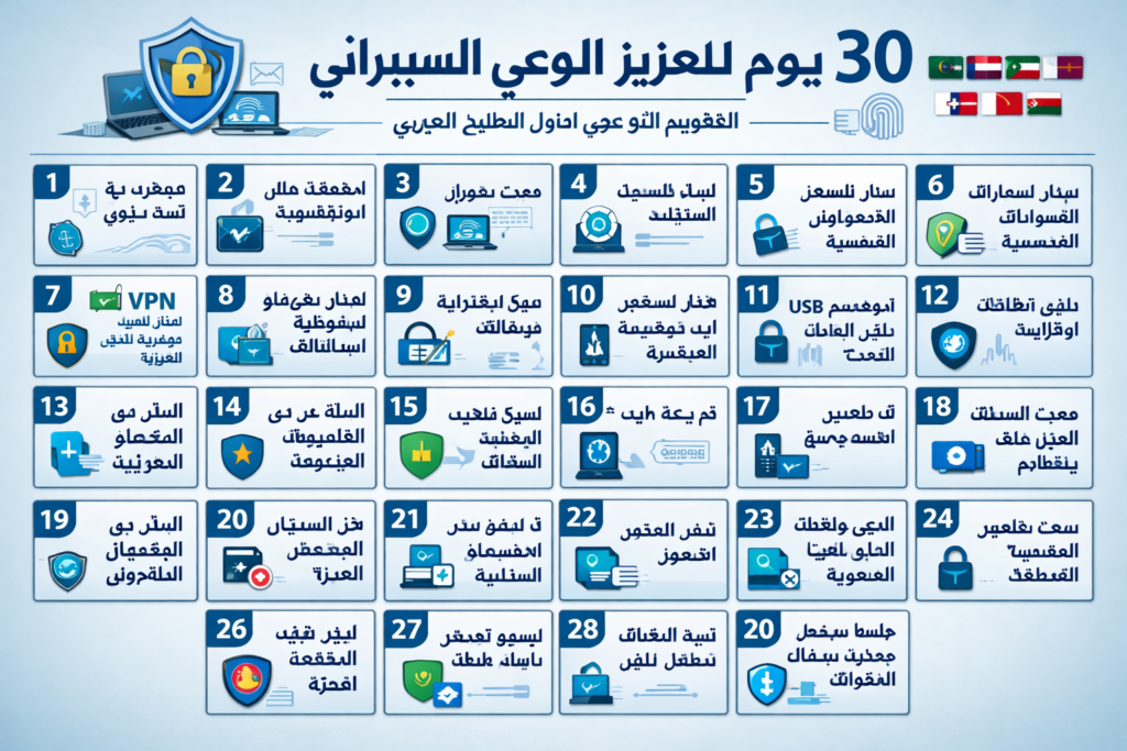 30-day Arabic cyber security awareness calendar for GCC employees
