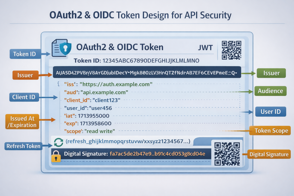 OAuth2 and OIDC token design best practices for API security authentication and bot protection