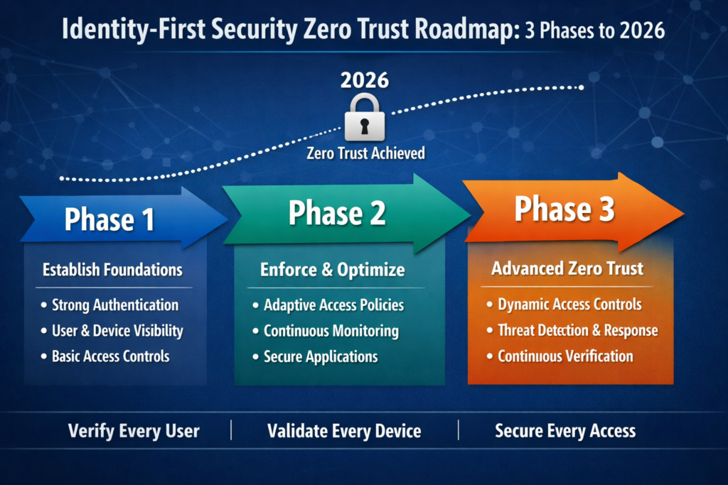 Three-phase identity-first security Zero Trust roadmap for 2026