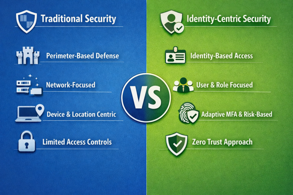 Identity is the new perimeter comparison of traditional vs identity-centric security