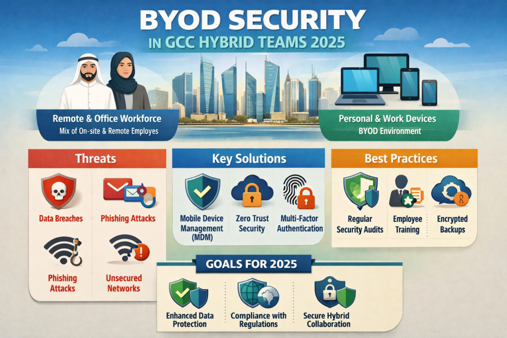 BYOD security controls for hybrid work teams in KSA, UAE and Qatar