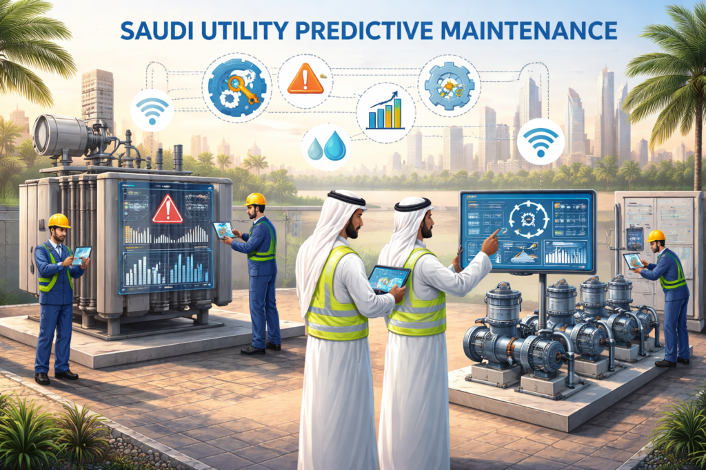 AI predictive maintenance for Saudi utilities monitoring transformers and pumps