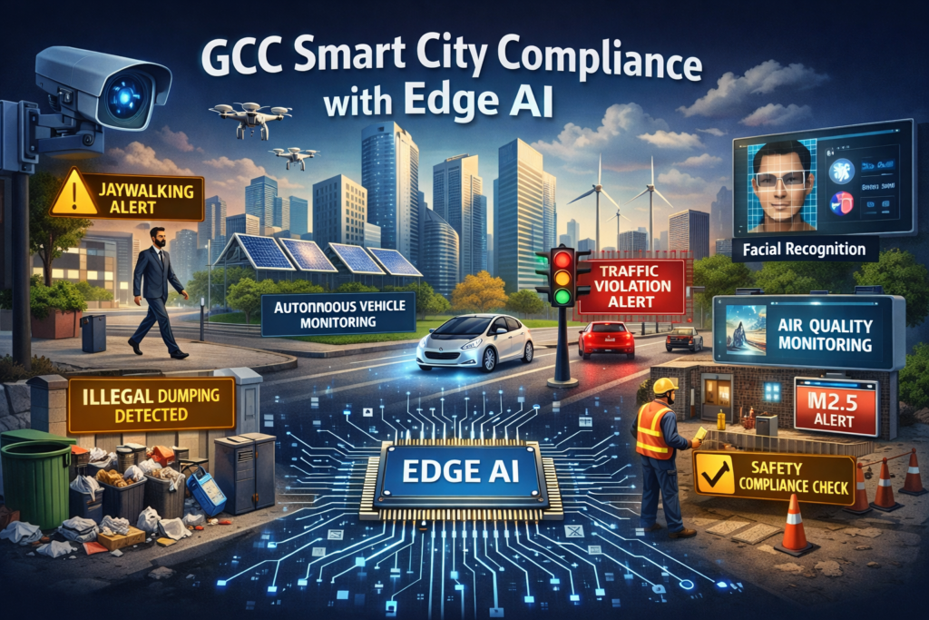 GCC edge AI smart city architecture compliance map for Saudi UAE and Qatar