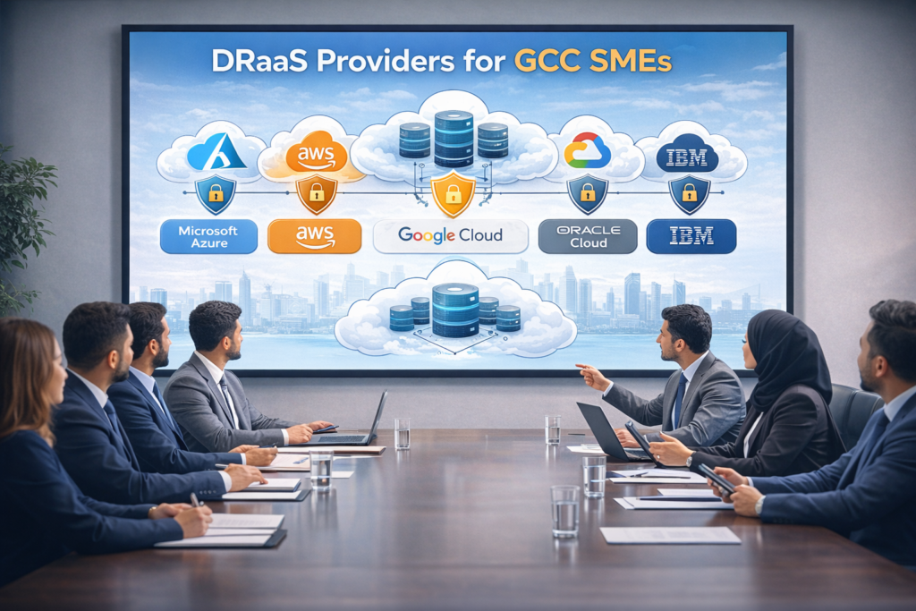 Board presentation slide on DRaaS pricing and SLAs for cloud disaster recovery GCC
