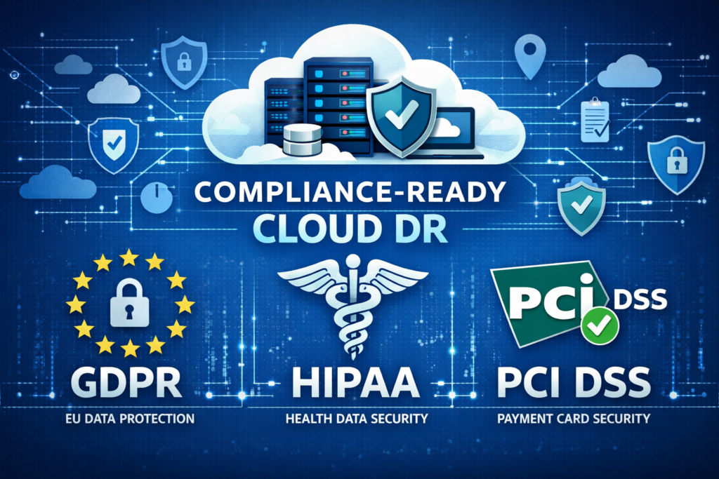 Compliance-ready cloud disaster recovery architecture for GDPR, HIPAA and PCI DSS