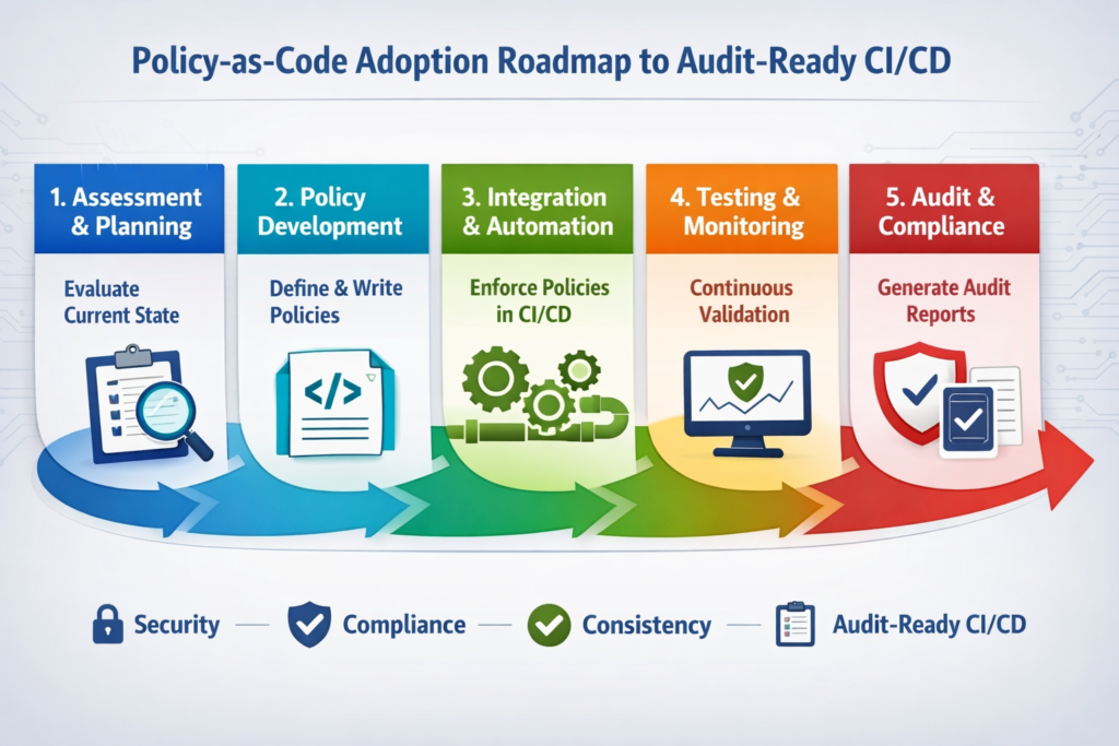 Policy as code DevSecOps adoption roadmap for audit-ready CI/CD