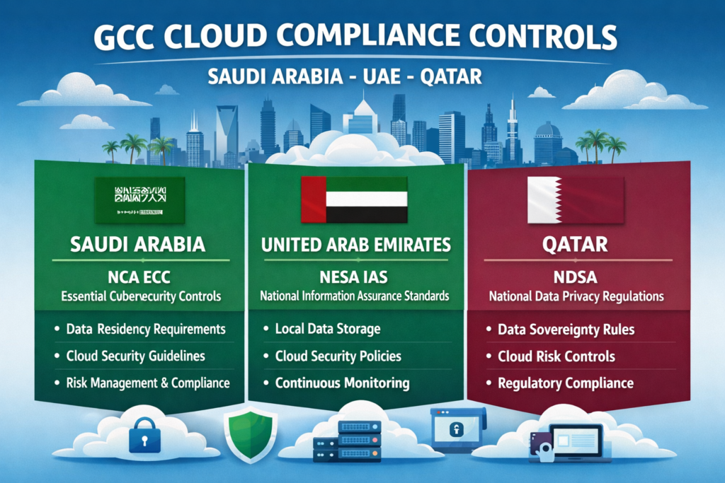 Cloud security misconfigurations compliance mapping for Saudi UAE and Qatar
