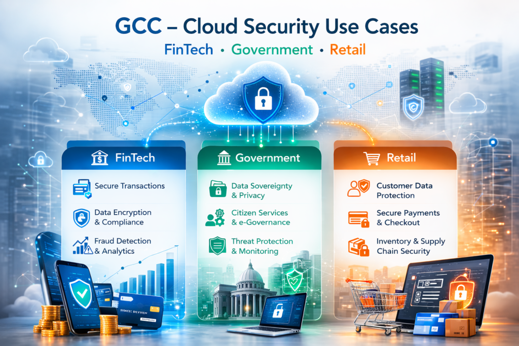 GCC cloud security misconfigurations use cases in fintech government retail and logistics