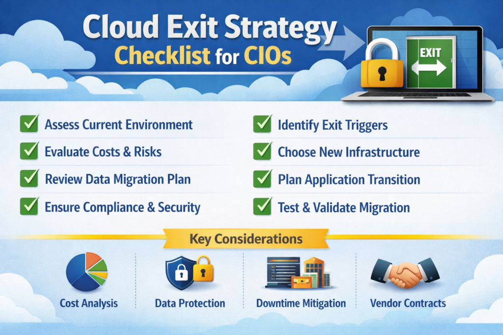 CIO cloud exit strategy checklist for cloud repatriation project