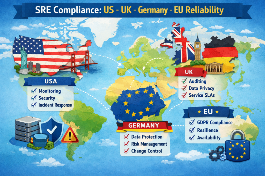 SRE for small teams compliance map covering HIPAA UK GDPR BaFin GDPR and DORA