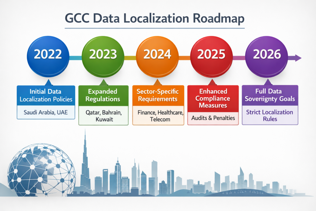 Step-by-step roadmap for GCC data localization strategy from assessment to go-live