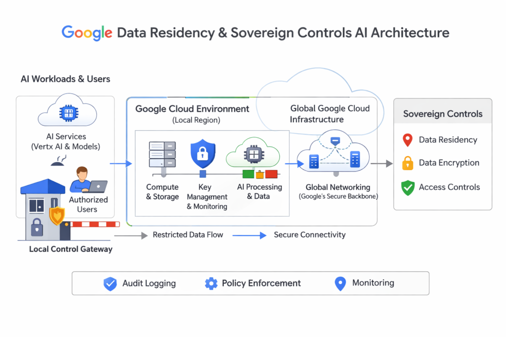 GCC data residency architecture for AI traffic optimization platforms