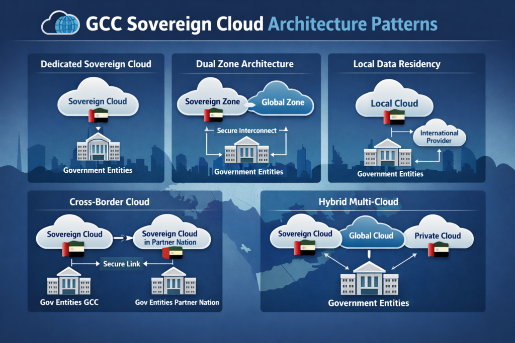 Diagram of GCC sovereign cloud architecture patterns for data localization requirements
