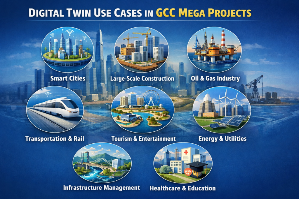 Digital twin use cases for GCC mega projects in transport utilities and mixed-use districts