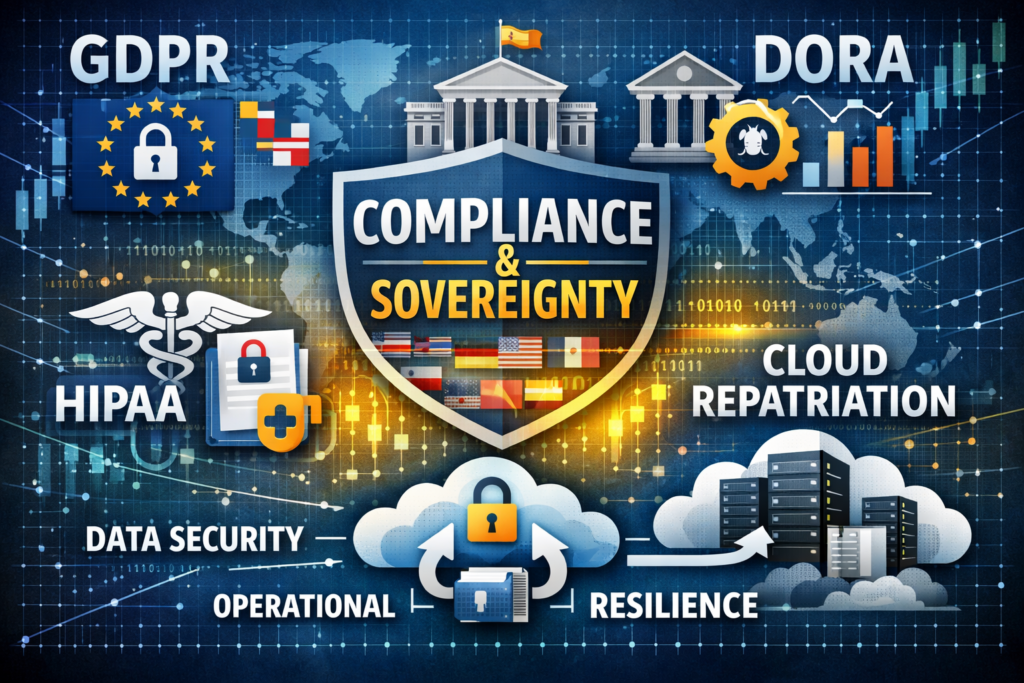 Compliance and data sovereignty drivers for cloud repatriation under GDPR, DORA and HIPAA