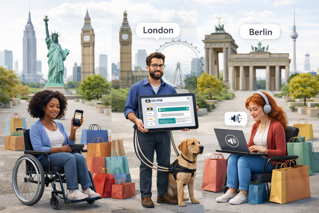 Web accessibility compliance example for accessible ecommerce checkout