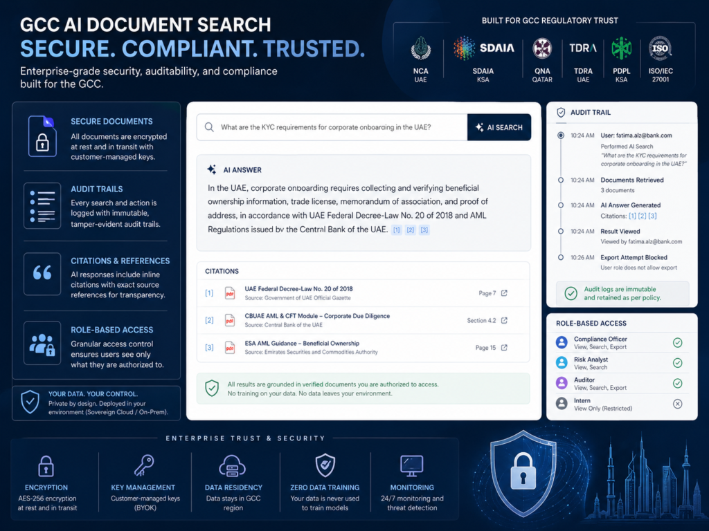 Arabic RAG for company documents with GCC compliance controls