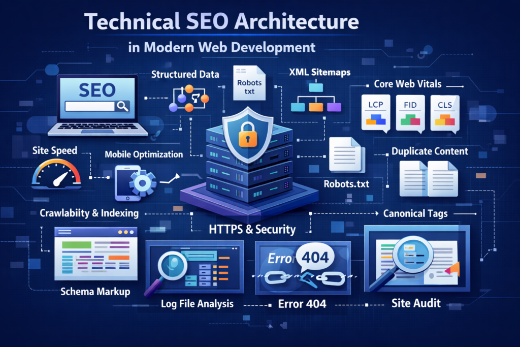 Technical SEO architecture for modern web development with schema and hreflang