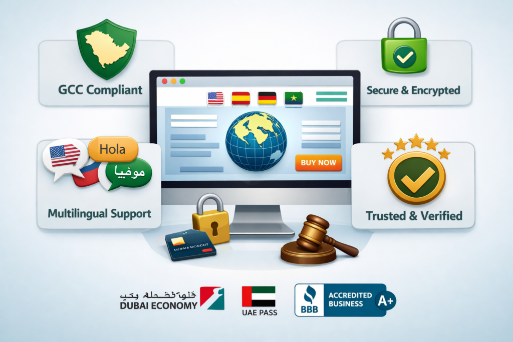 Multilingual SEO compliance and trust signals for GCC regulated websites