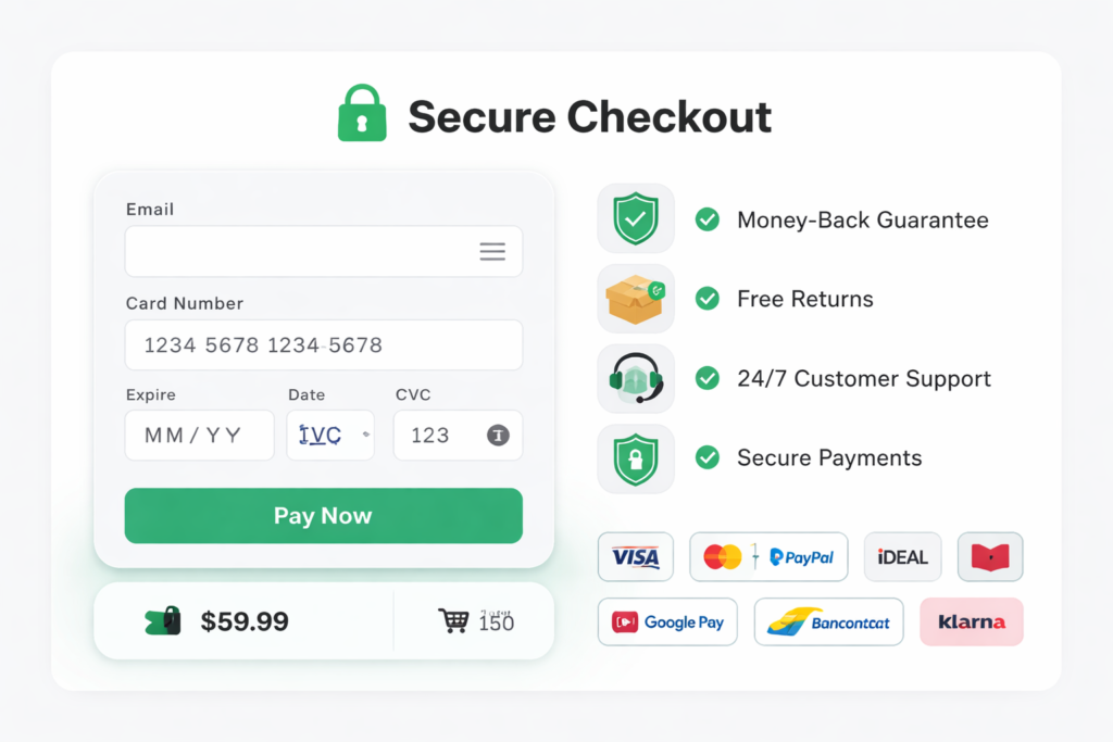 checkout trust signals for cash on delivery checkout UX in the GCC
