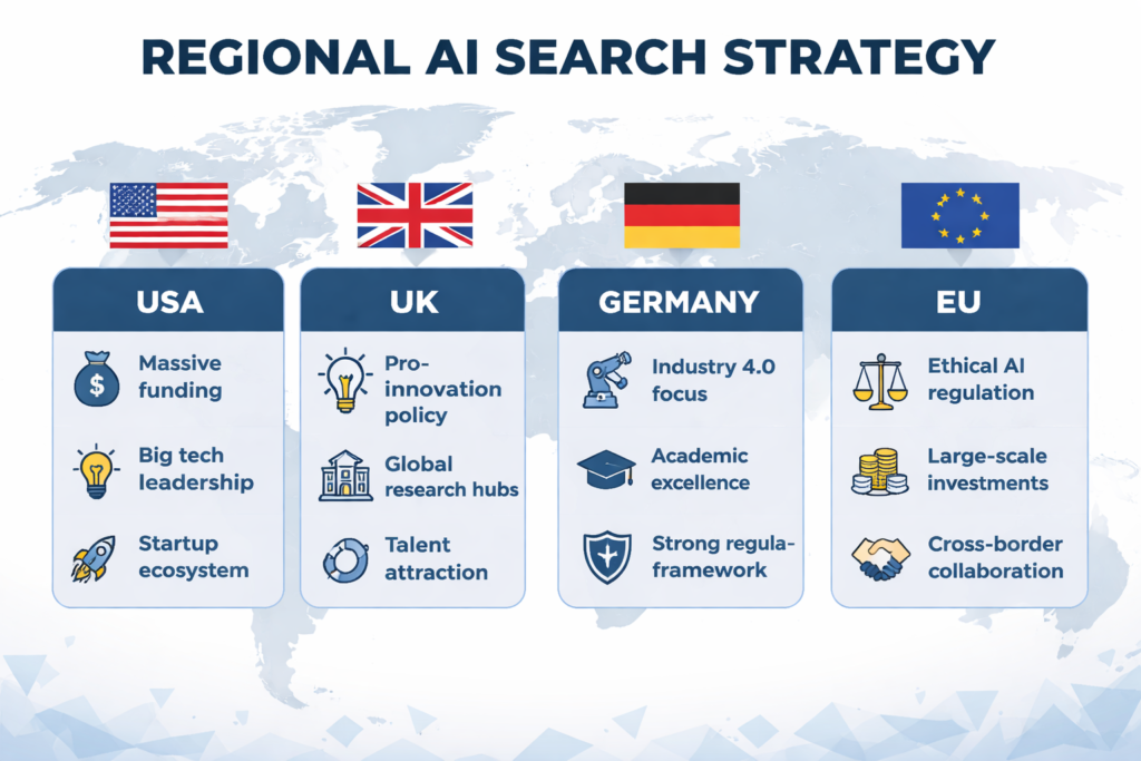 Regional strategy for getting cited by AI in the US, UK, Germany, and Europe