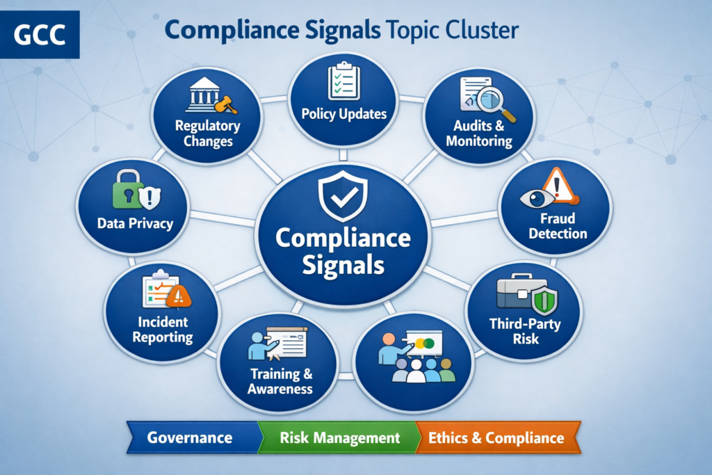 Topic cluster strategy with GCC compliance signals for Saudi UAE and Qatar