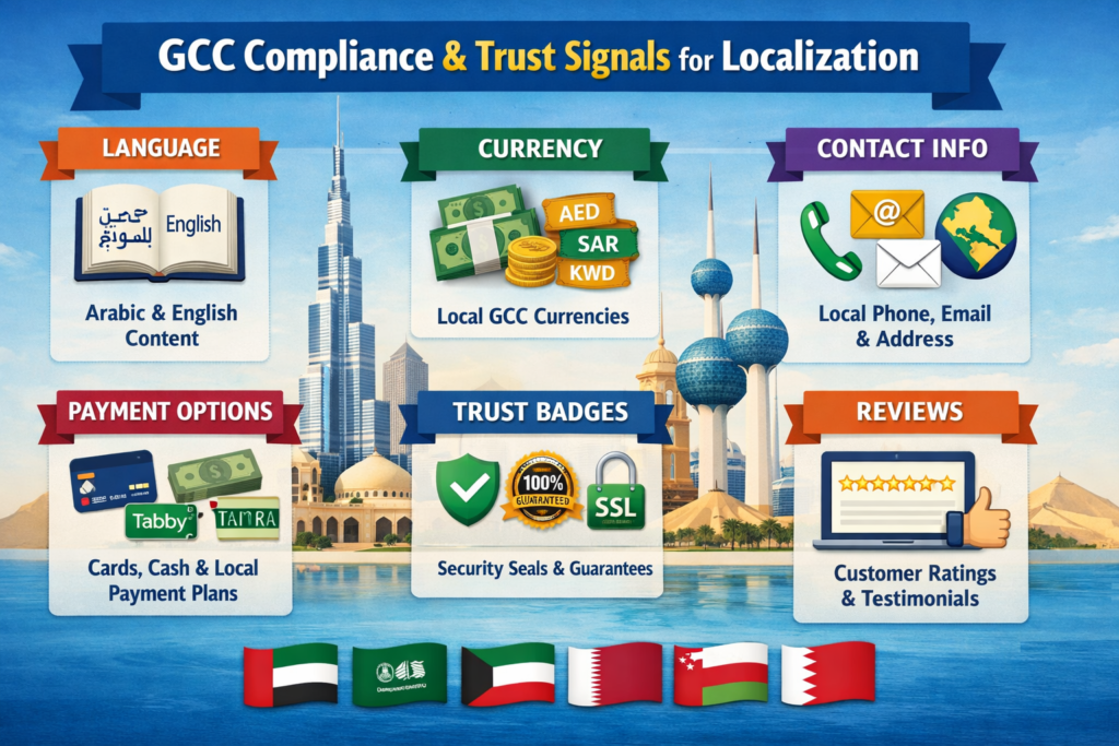 content localization trust signals for SAMA TDRA and QCB