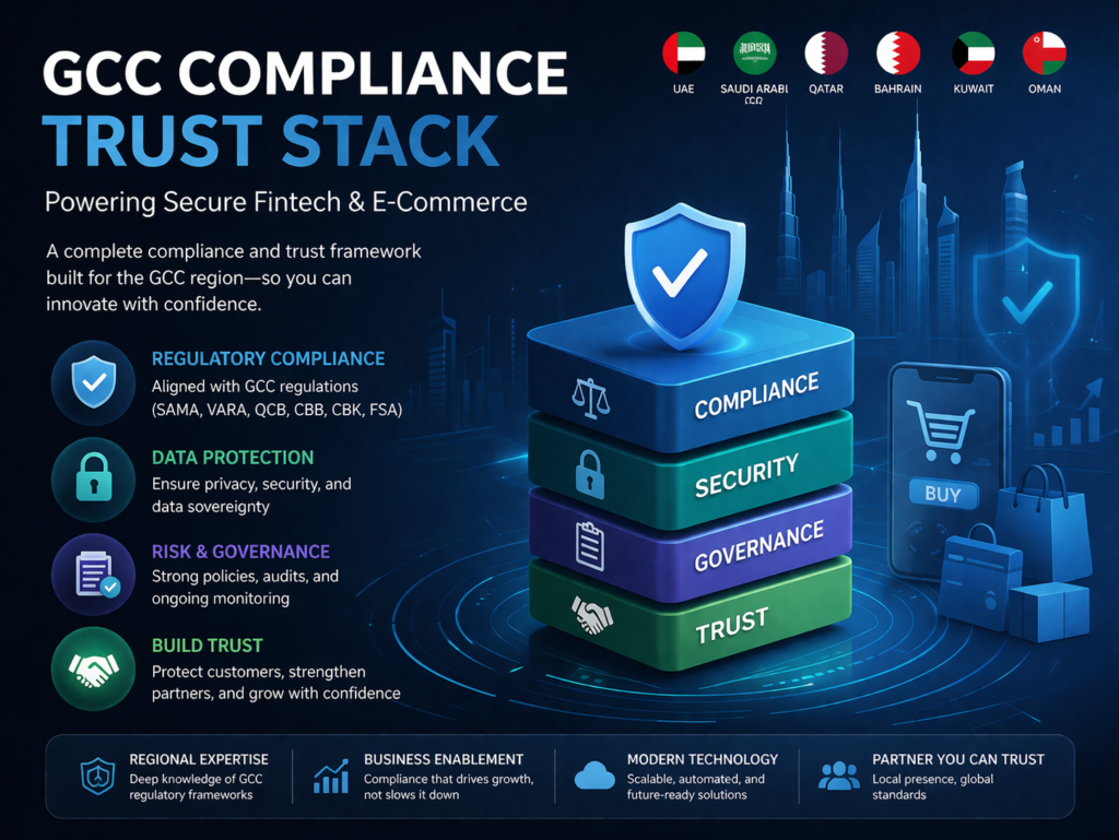 GCC landing page trust signals for fintech ecommerce and service businesses