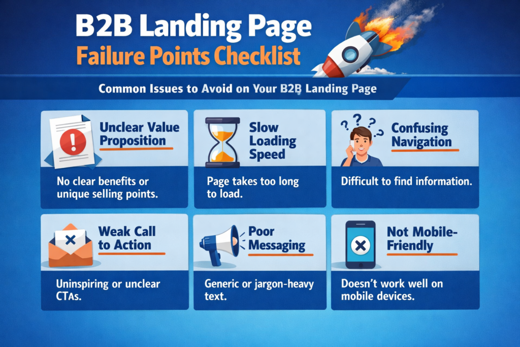 Common B2B landing page framework mistakes that hurt lead quality