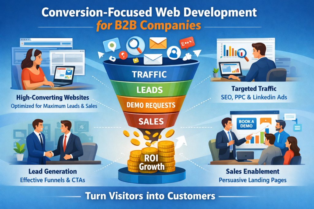 Conversion-focused modern web development turning traffic into B2B pipeline