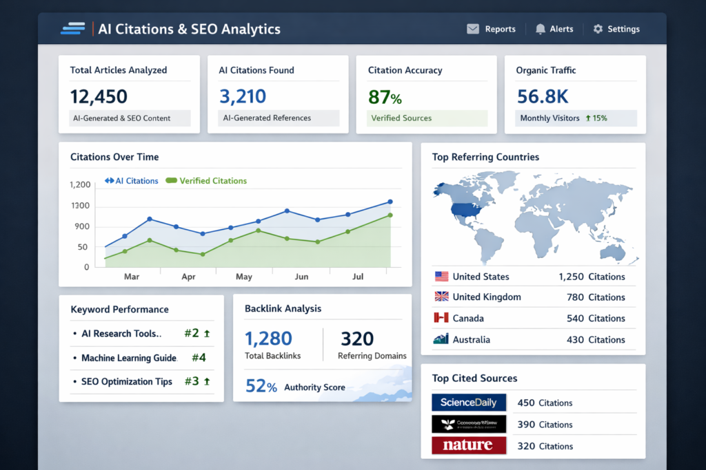 Dashboard for measuring how often content gets cited by AI