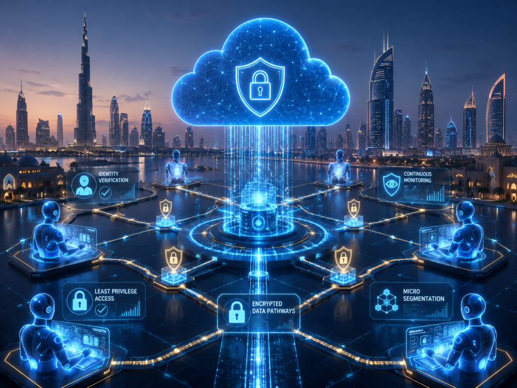 Zero Trust architecture for AI agent identity management in GCC cloud