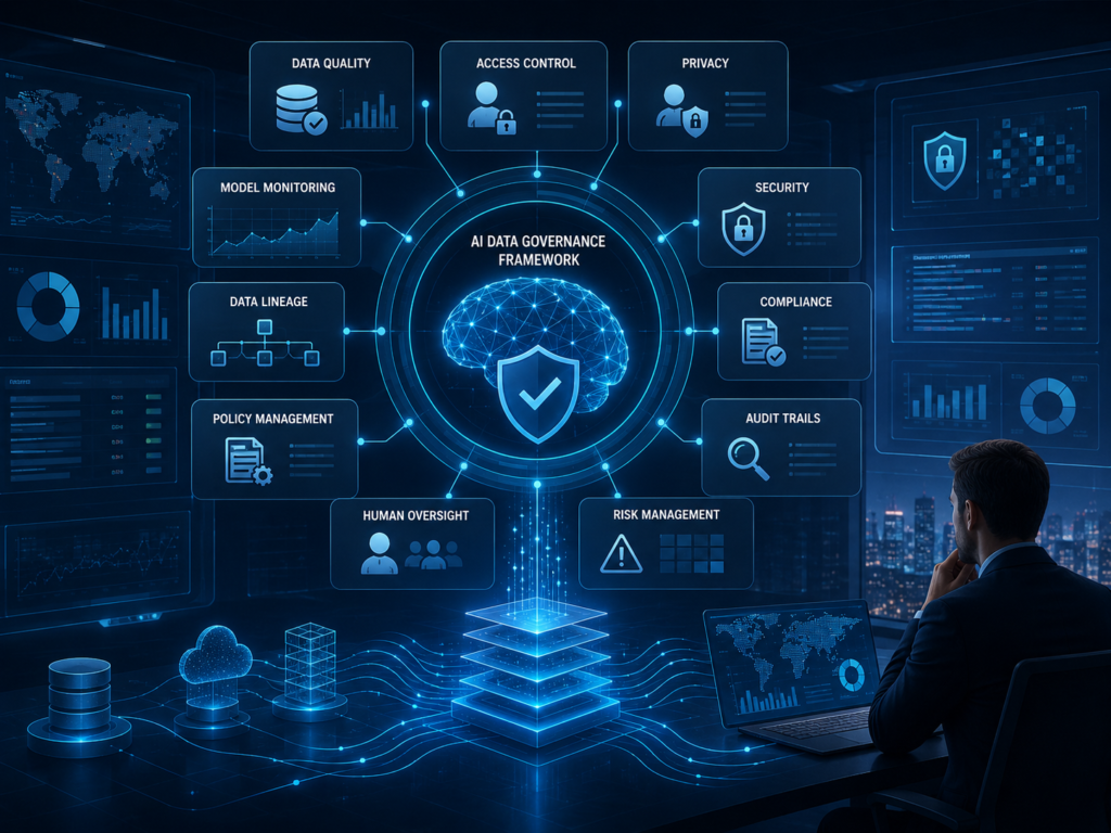 Data governance for AI framework with metadata access control and audit trails