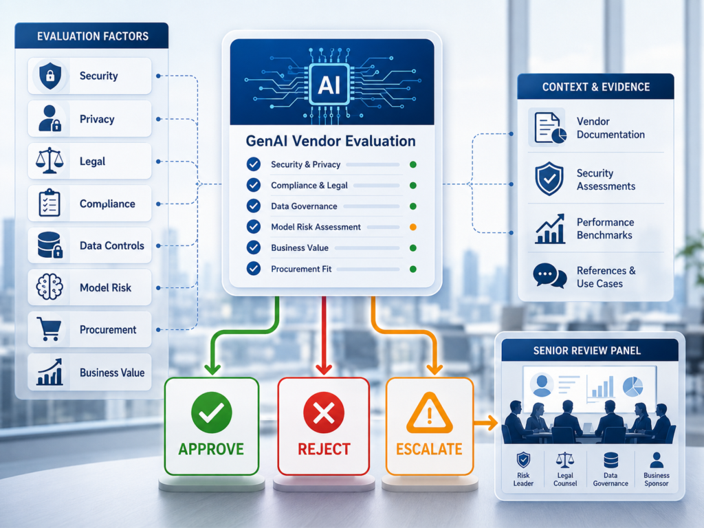 GenAI vendor procurement checklist decision framework for approve reject or escalate