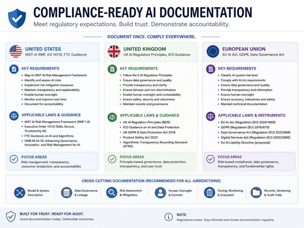 Compliance-ready AI for documentation across USA UK Germany and EU teams