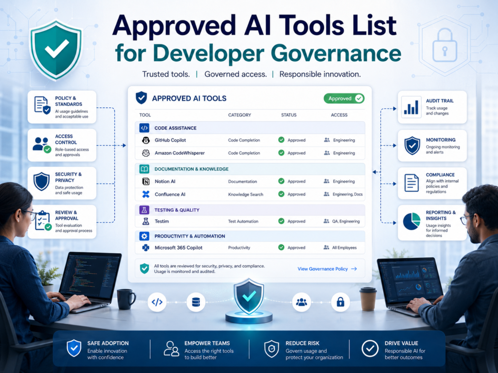 Approved AI tools list for an AI tooling policy for developers