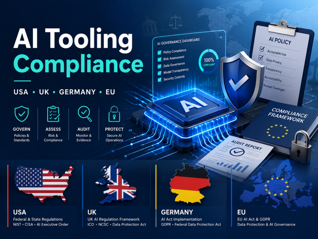 AI tooling policy for developers compliance across USA UK Germany and EU