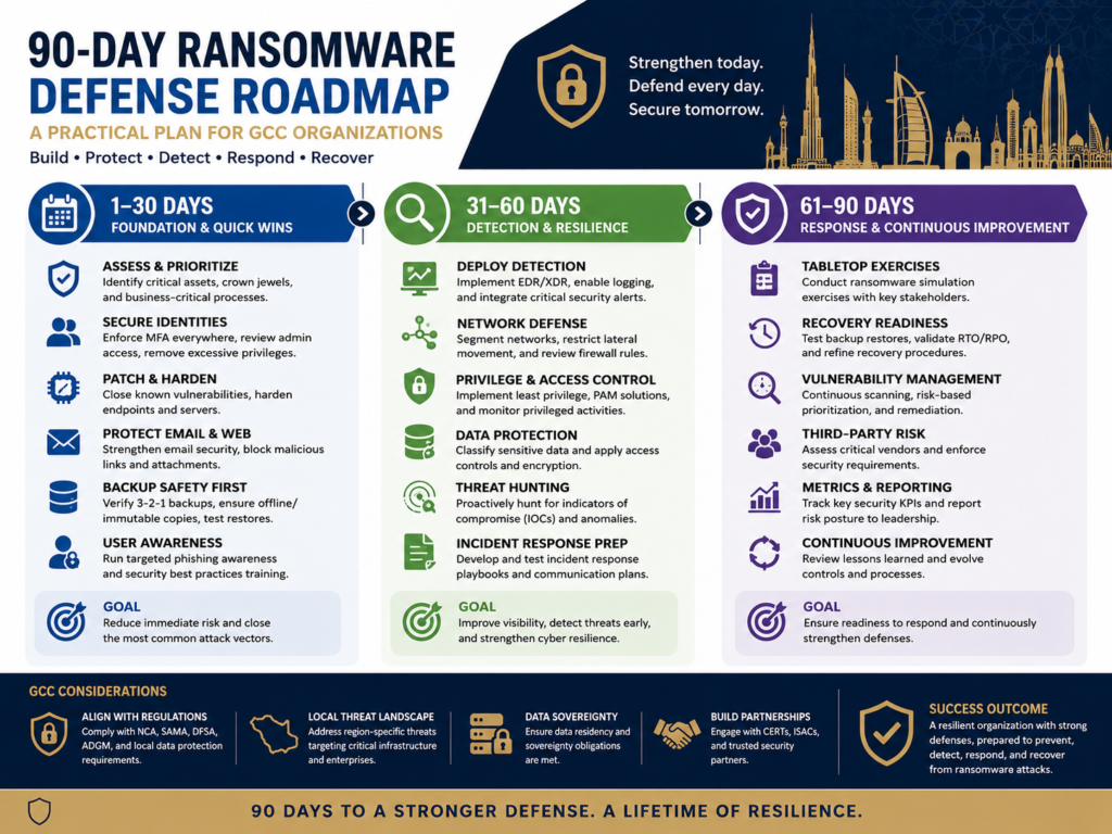90 day ransomware defense roadmap for GCC SMEs