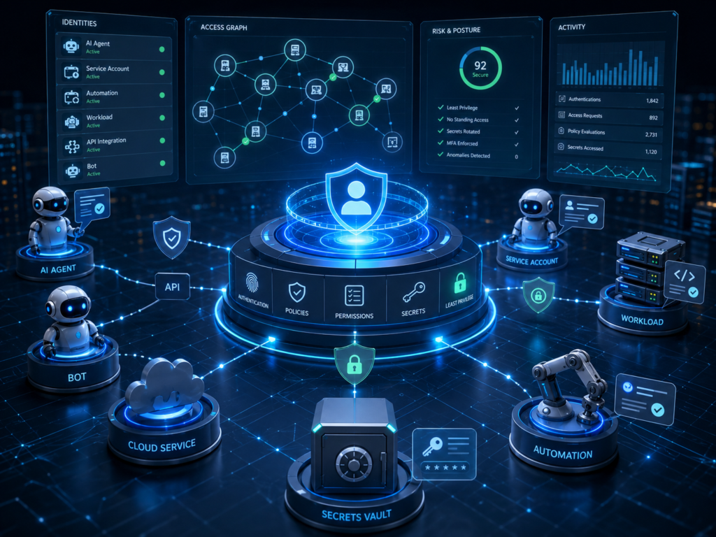 Non-human identity management for agentic AI security platform controls