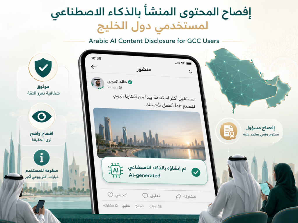 AI content authenticity labels for Arabic users in Saudi UAE and Qatar