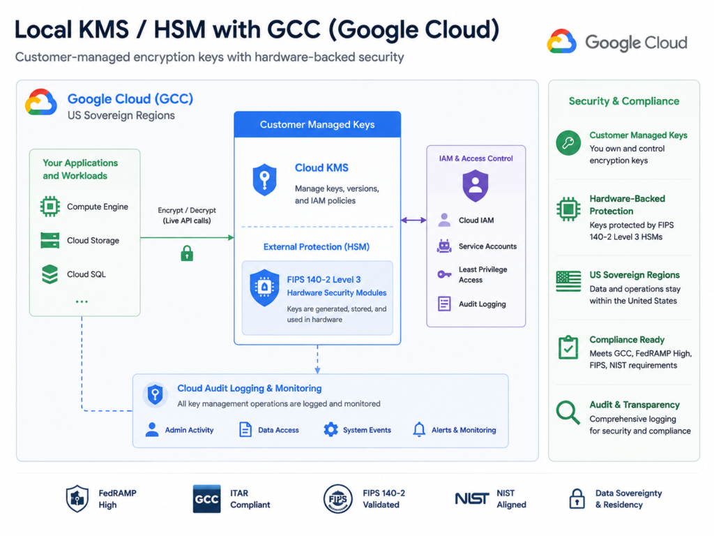 Local key management in data localization architecture patterns for GCC cloud security