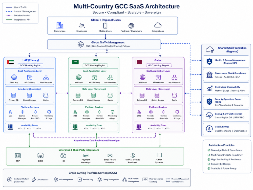 Multi-country SaaS data localization architecture patterns for GCC apps