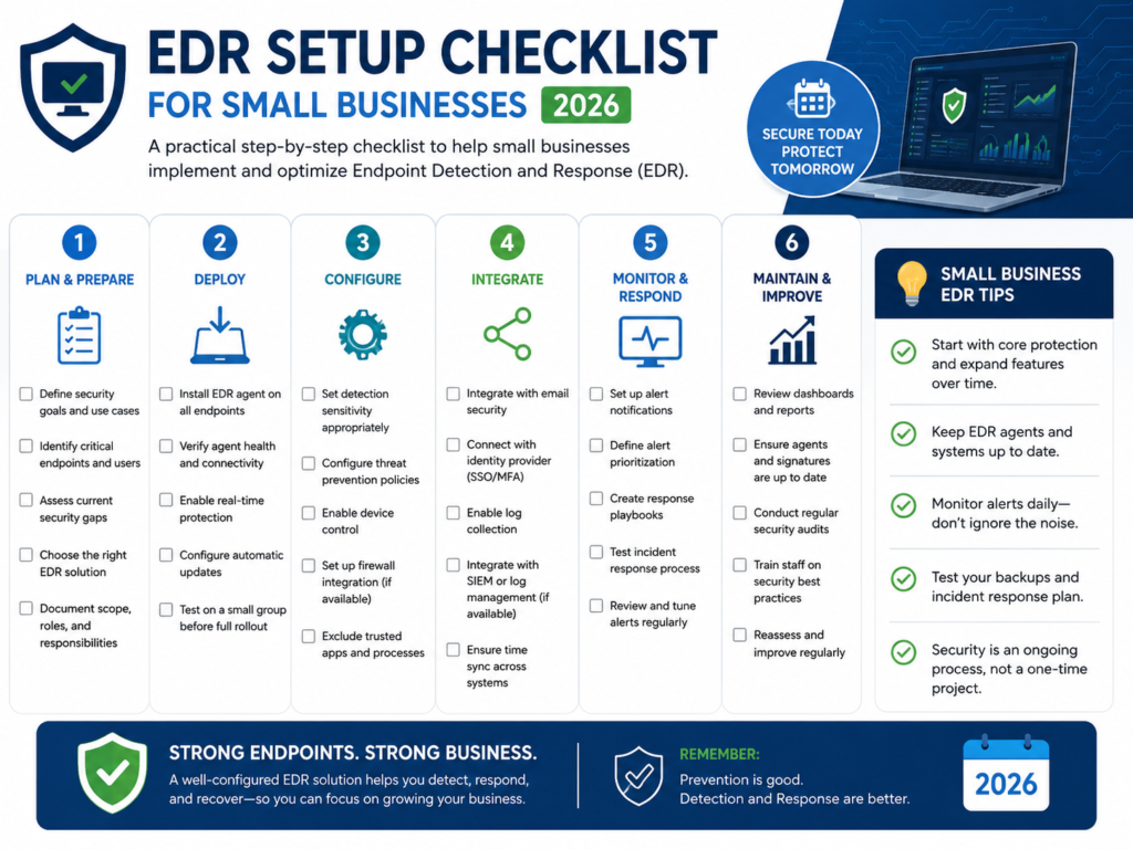 EDR implementation guide checklist for small business endpoint security