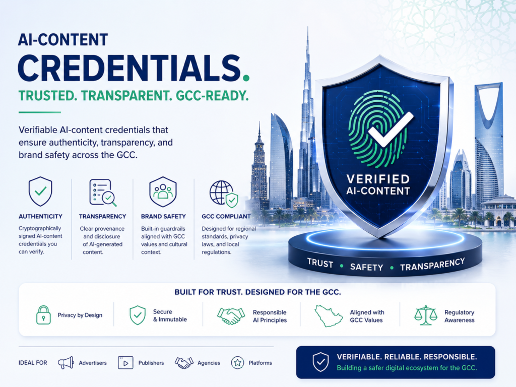 Digital product passport GCC and AI content credentials for brand safety
