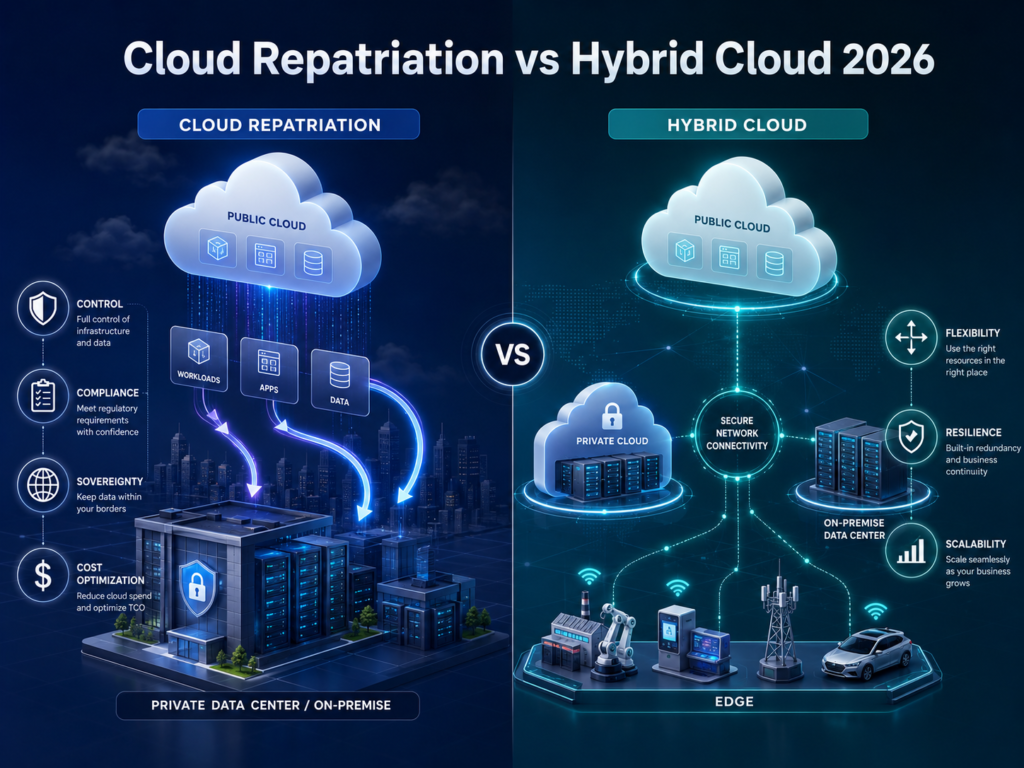 Cloud repatriation vs hybrid cloud strategy for 2026 cost control