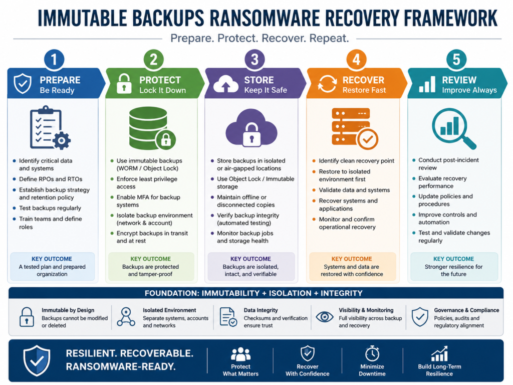 Immutable backups in a ransomware defense strategy for recovery resilience