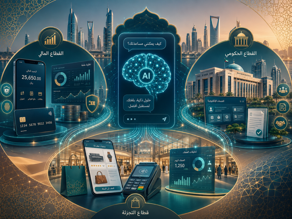 AI supercomputing platforms GCC use cases for Arabic LLMs in fintech government and retail